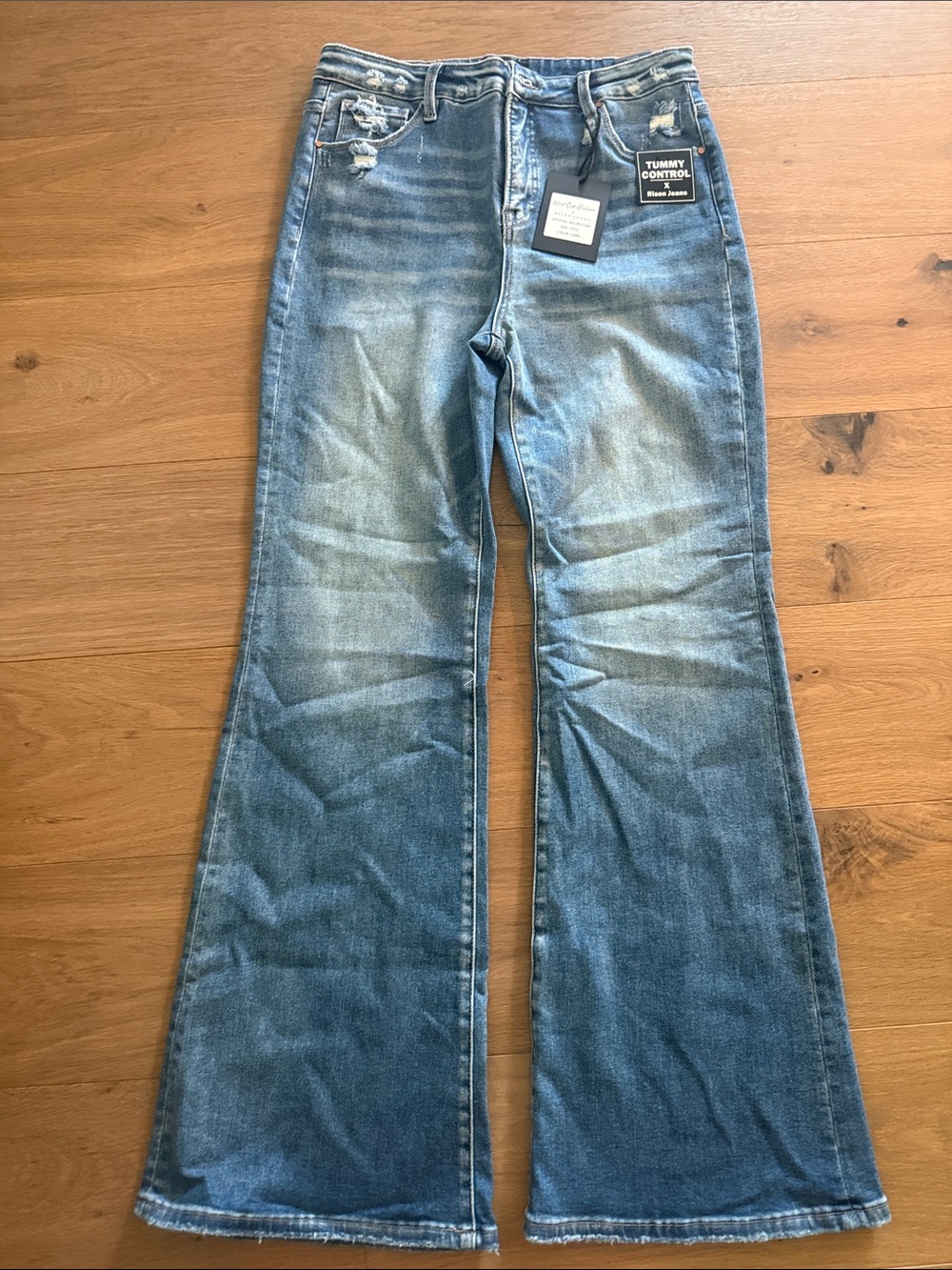 Risen Women’s Blue Flared Jeans - Tummy Control, size 15/32, NWT